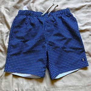 Beautiful blue OG penguin swim trunks. Light and fun colored